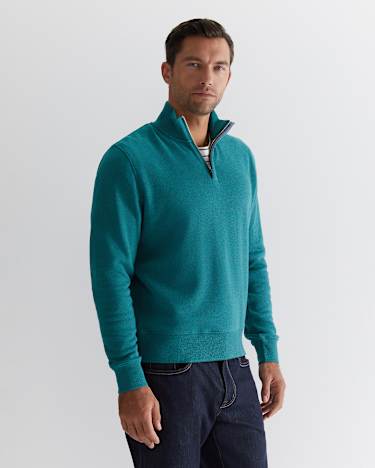 Mont Quarter Zip in LAKE BLUE