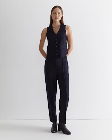 Frankie Twill Straight Pant in NAVY