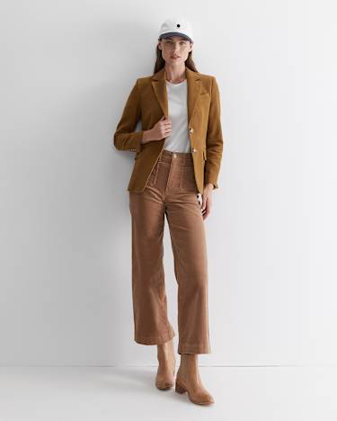 The Italian Moleskin Blazer in CARAMEL