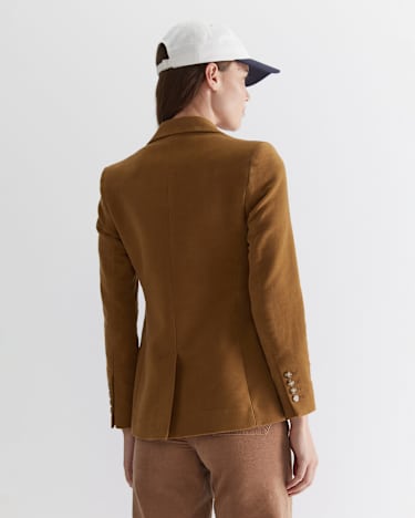 The Italian Moleskin Blazer in CARAMEL