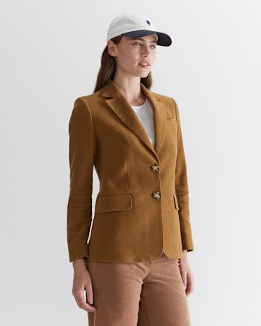 The Italian Moleskin Blazer in CARAMEL