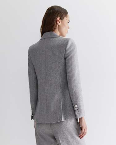 Frankie Twill Blazer in SILVER MELANGE