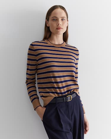 Merino Wool Stripe Knit in STRIPE