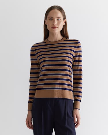 Merino Wool Stripe Knit in STRIPE