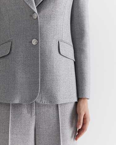 Frankie Twill Blazer in SILVER MELANGE