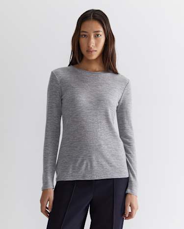 Addison Babywool Top in GREY MARLE