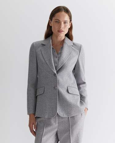 Frankie Twill Blazer in SILVER MELANGE