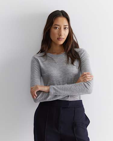 Addison Babywool Top in GREY MARLE