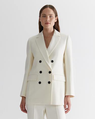 Frankie Twill Coat in WINTER WHITE