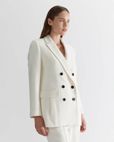 Frankie Twill Coat in WINTER WHITE