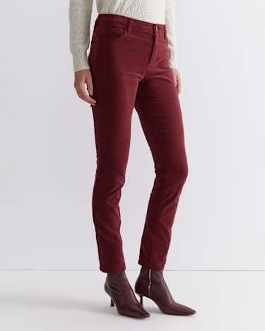Cleo Velvet Pant in WINE