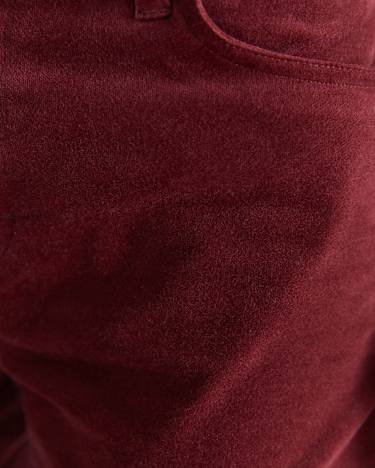 Cleo Velvet Pant in WINE