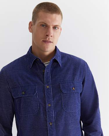 Cullen Cord Shirt in BALL POINT BLUE