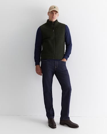 Salford Wool Blend Vest in KHAKI