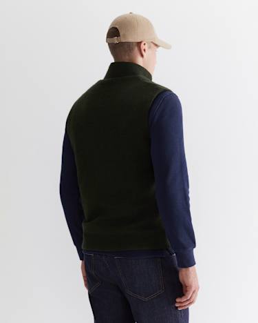 Salford Wool Blend Vest in KHAKI