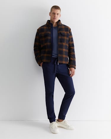 Willcath Textured Long Sleeve Tee in STEEL BLUE