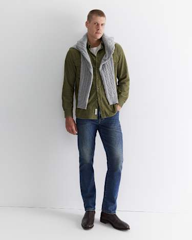 Cullen Cord Shirt in MOSS