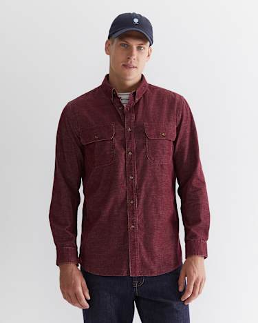 Cullen Cord Shirt in WINEBERRY