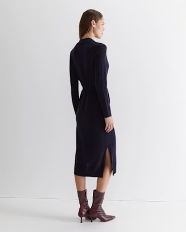 Francis Merino Wool Knit Dress in NAVY