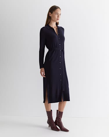 Francis Merino Wool Knit Dress in NAVY