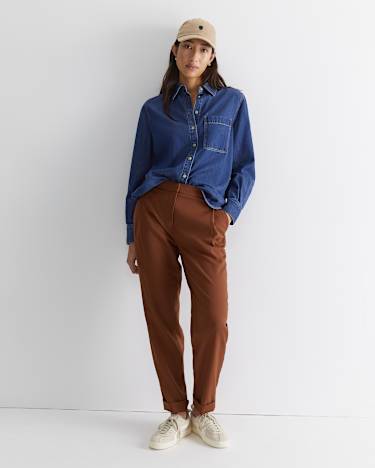 Mia Wool Pant in COGNAC