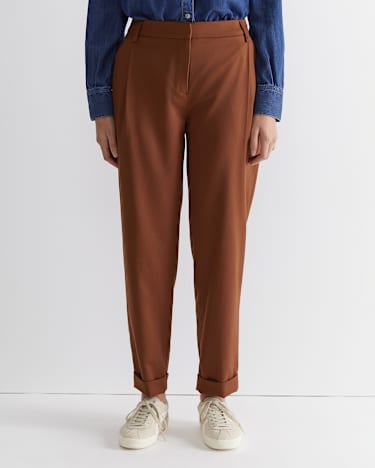 Mia Wool Pant in COGNAC