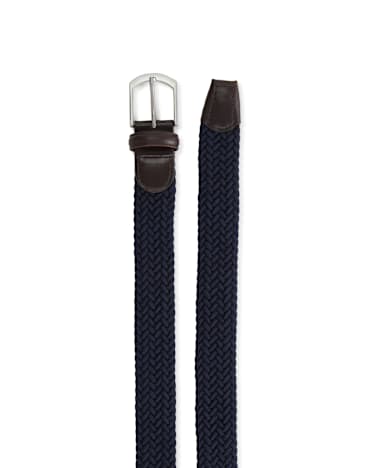 Aireys Platted Belt in NAVY