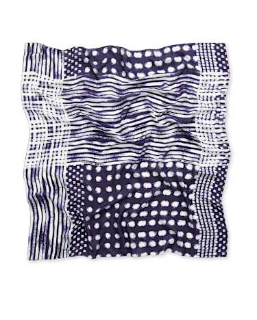Maya Silk Scarf in NAVY