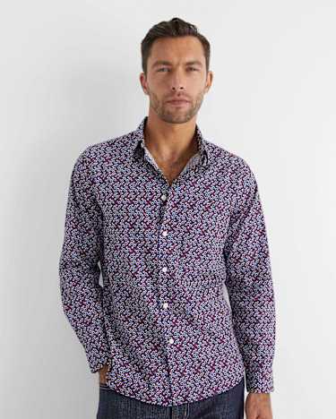 Azra Liberty Shirt in WINEBERRY