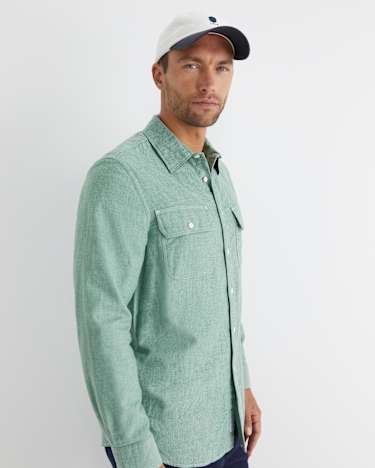 Mclure Long Sleeve Shirt in SAGE