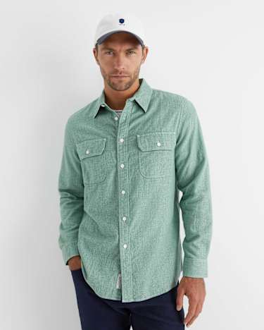 Mclure Long Sleeve Shirt in SAGE