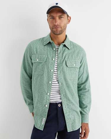 Mclure Long Sleeve Shirt in SAGE