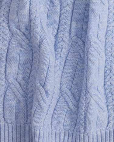Pearl Cable Scarf in BLUE MELANGE