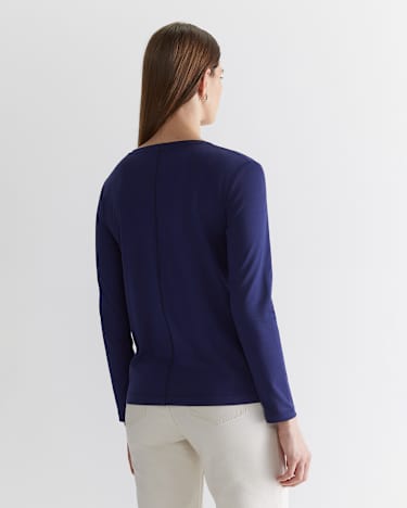 Lola Long Sleeve Tee in NAVY