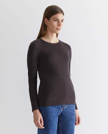 Addison Babywool Top in CHOCOLATE