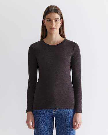 Addison Babywool Top in CHOCOLATE