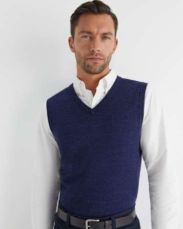 Merino Vest in NAVY