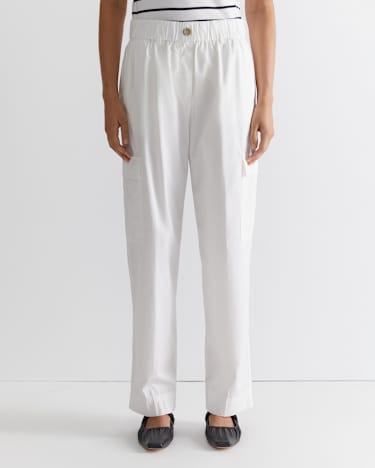 Mila Cargo Pant in WHITE