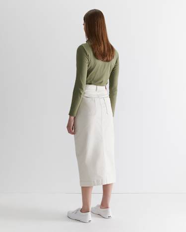 Gabi Midi Skirt in ECRU