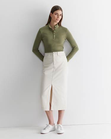 Gabi Midi Skirt in ECRU