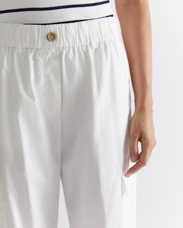 Mila Cargo Pant in WHITE