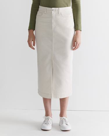 Gabi Midi Skirt in ECRU