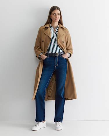 Serena Stripe Shirt in WHITE/GREEN