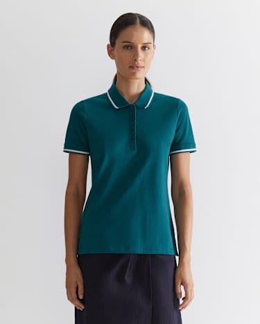 Jodie Pique Polo in TEAL