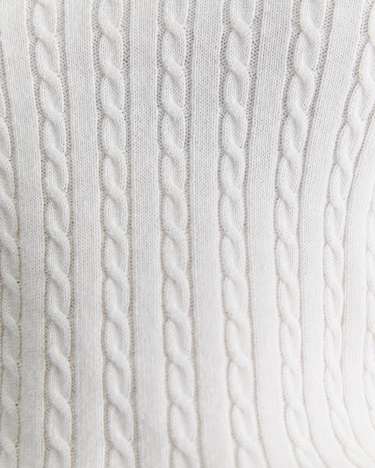 Elka Cable Polo in WHITE