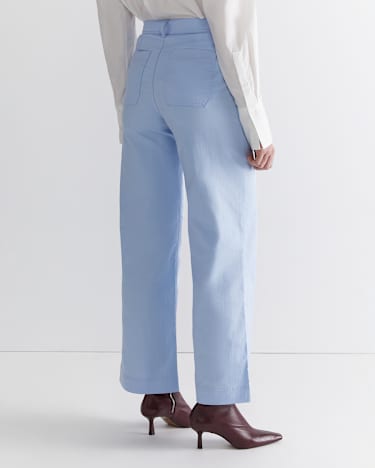 Evie Wide Leg Pant in PALE BLUE