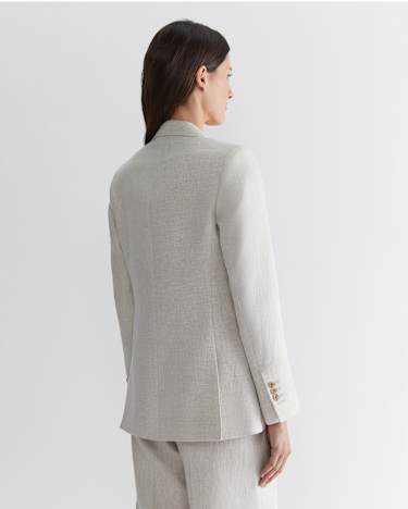 Freya Linen Blazer in STRING