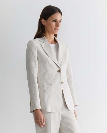 Freya Linen Blazer in STRING
