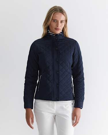 Vera Quilted Jacket in NAVY