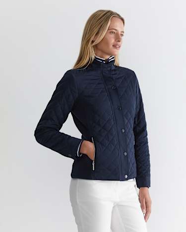Vera Quilted Jacket in NAVY